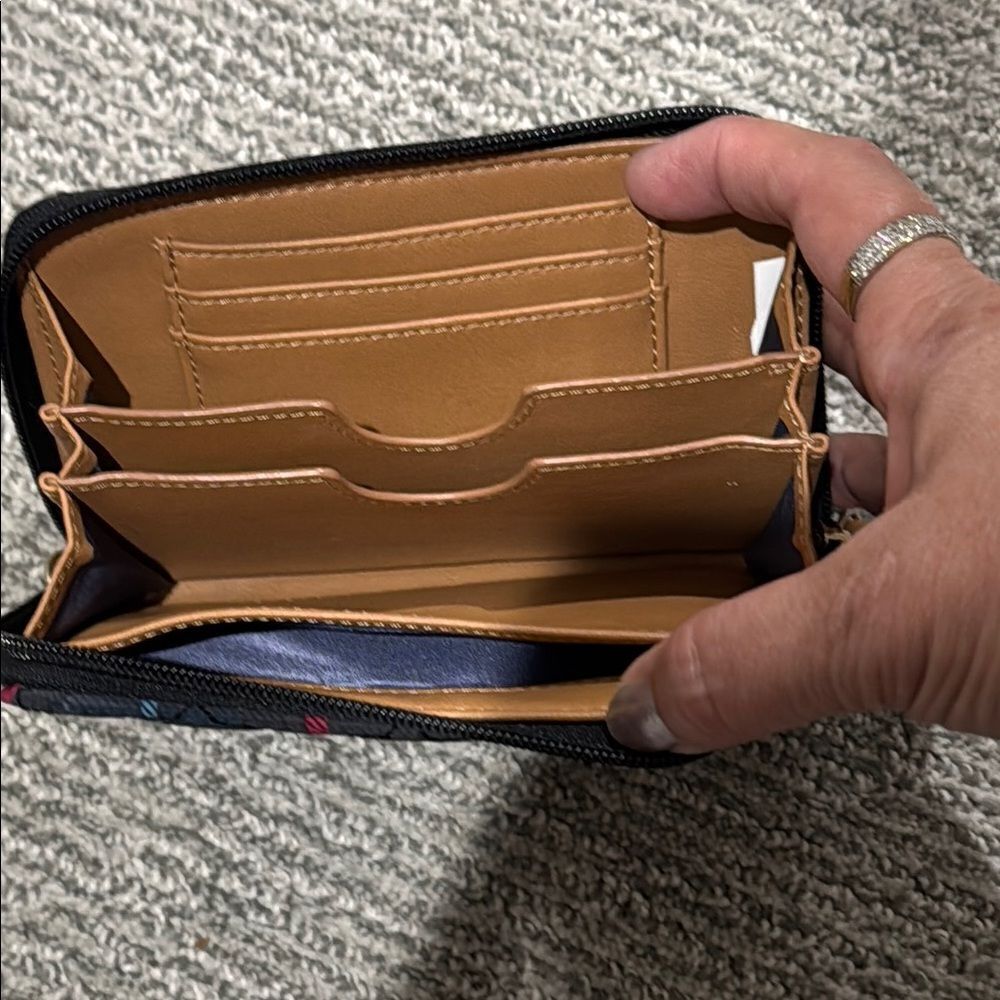 Tommy Hilfiger Plaid Wallet with Gold Accent - Picture 3 of 3